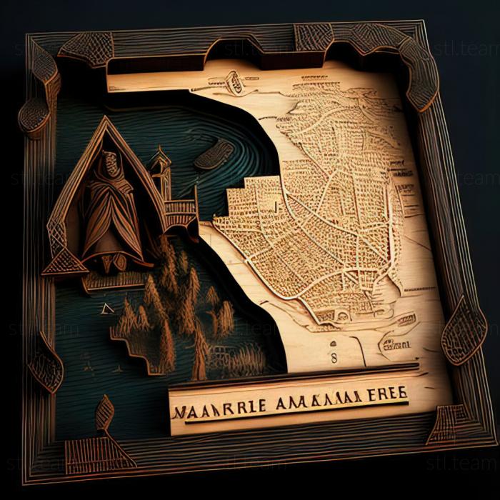 3D модель St Assassins Creed Revelations Mediterranean Traveler Map Pac (STL)